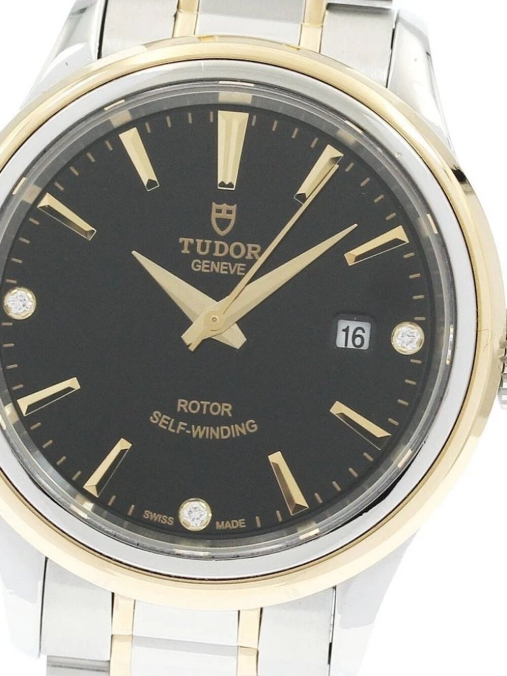 TUDOR style 12103 Date 3P diamond black Dial Automatic Ladies Watch